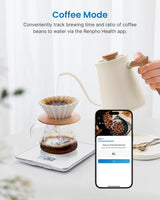RENPHO Food Scale with Nutritional Calculator, Digital Kitchen Scale for Weight Loss, Smart Food Weight Scale with App for Macro Keto Calorie Cooking, Grams and Ounces, White, 11lb/5kg RENPHO