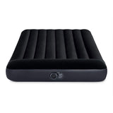 Intex 64147ED Dura-Beam Standard Pillow Rest Air Mattress: Fiber-Tech – Full Size – Built-in Electric Pump – 10in Bed Height – 600lb Weight Capacity Intex