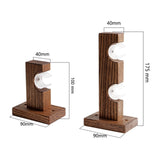 Serchou Wooden Single Rod/Double Rod Curtain Rod Side Mounted Solid Wood Roman Rod Walnut Color Simple Curtain Bracket Load-Bearing, 39.4 inches—55.1 inches (Color : Single Rod, Size : 39.4 inches) Serchou