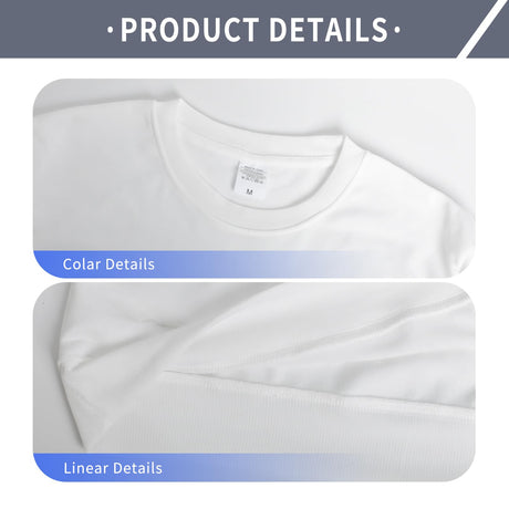 METFUIN 2 Pack Polyester Adult Crewneck Sweatshirt for Sublimation Heat Press White Blank Sweatshirt (Small, White) METFUIN