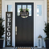 Leave Your Shoes at The Door Since Little Fingers Touch Our Floor Signs Wooden Sign Buffalo Plaid Bow Shoes Close Sign for All Seasons Farmhouse Home Front Porch Door Decor 12" Aowotu