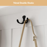 WOODTIME Hall Tree with Bench and Shoe Storage, Multi-Purpose Entryway Bench with Coat Rack, Padded Seat Cushion, 4 Double Hooks, Open Shelves and 2 Drawers, White WOODTIME