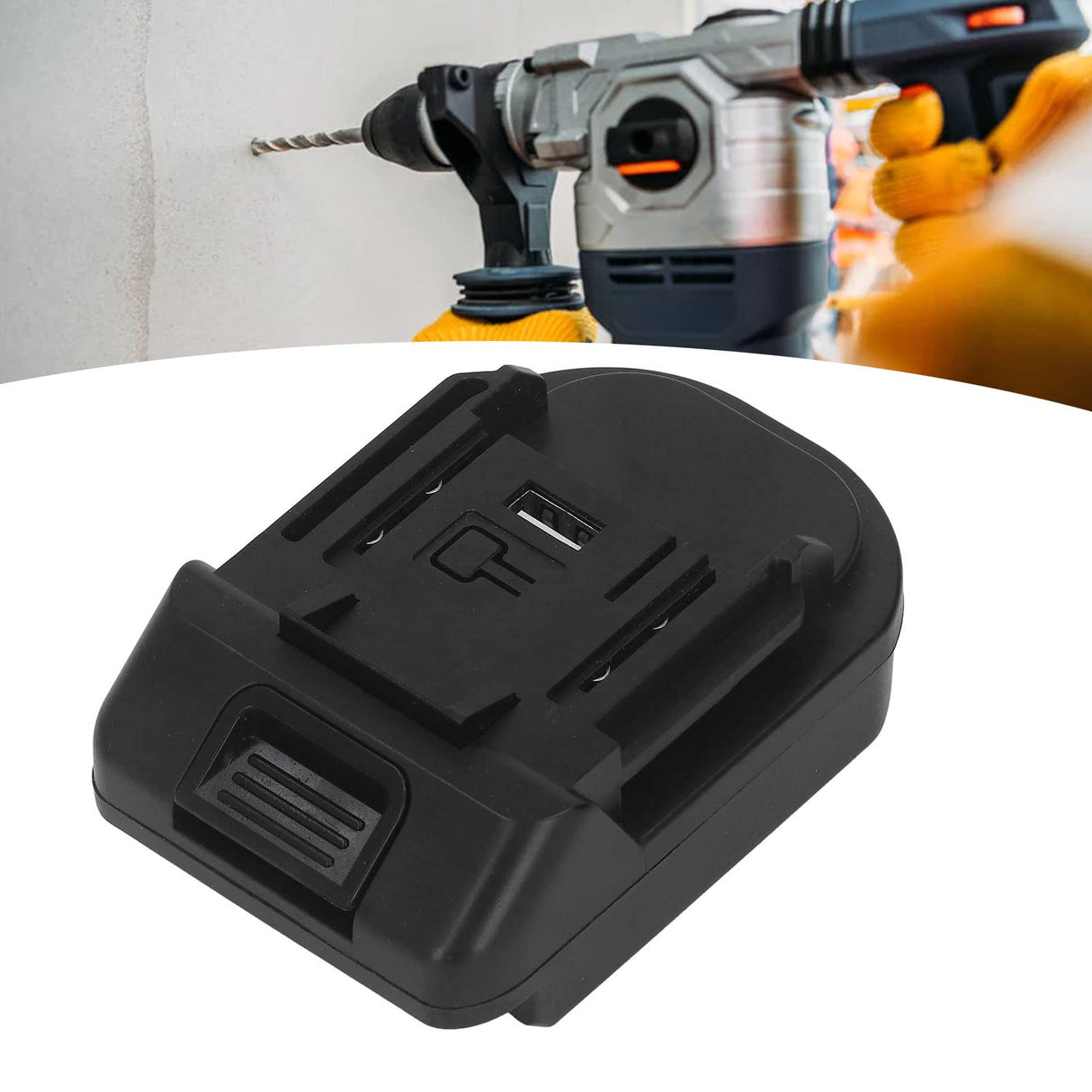 18V to 20V Battery Adapter Converter, ABS Material with USB InterfaceCompatible with 18 to 20V Battery Adapter Suitable for Woodworking Power Tool Adapter Fafeicy