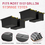 GLOBLED Overhead Garage Storage Rack, Adjustable Ceiling Mounted Garage Organizer, Heavy Duty Metal Overhead Shelf support up to 2 Bin,Space Saver Storage System for Home, Basement – Black GLOBLED