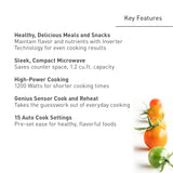 Panasonic NN-SN65KB Microwave Oven with Inverter Technology 1200W, 1.2 cu.ft. Small Genius Sensor One-Touch Cooking, Popcorn Button, Turbo Defrost-NN-SN65KB (Black) Panasonic