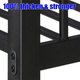 NIAYOU Twin XL Over Queen Bunk Bed, Industrial Style, Black Metal, Up to 900 lbs Weight Capacity, Easy Assembly NIAYOU