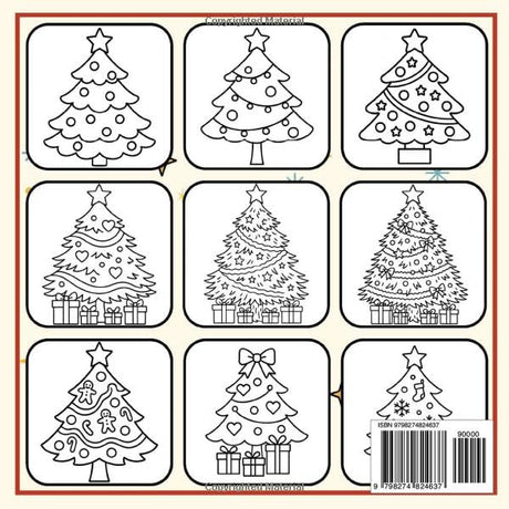 Festive Trees - Christmas Bold Coloring Book for Kids and Adults with Xmas Trees - Bold and Easy Christmas Ornaments Coloring Book: Xmas Easy Color Pages WoodArtSupply