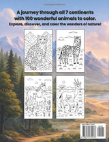 Color the Wild: 100 Animals Around the World: Wildlife Coloring Pages with Fun Facts — Discover Animals from All 7 Continents. Perfect for ages 7+, teens & adults. WoodArtSupply