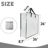 5 Pack Moving Bags, Wreath Storage Bag, Garland Container, Clear Storage Bags with Handles and Zippers Moving Bag for College Carrying, Bedding, Toys Organizer, Under the Bed Storage GONGKANGYUAN
