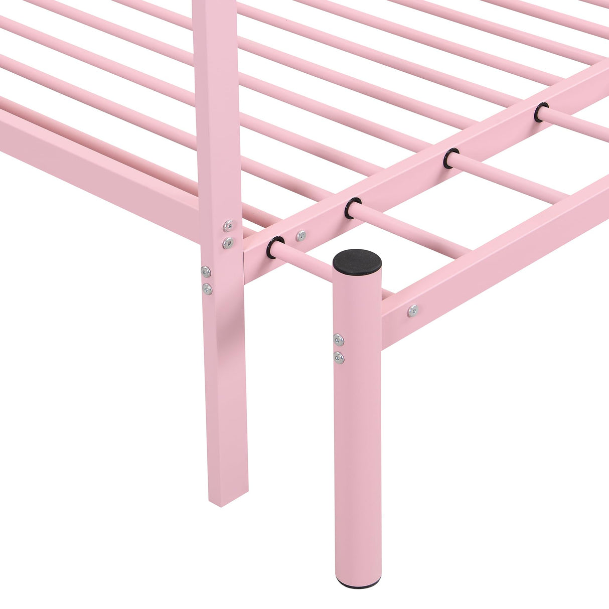 HZSMHDZKJ Twin XL to King Metal Twin Size House Platform Bed with 2 Storage Drawers,Modern Bed Frame with Roof for Kids Teen Girls Boys Bedroom Furniture,No Box Spring Needed (Pink-010, Twin XL) HZSMHDZKJ