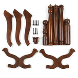 VASAGLE Coat Rack Free Standing with 11 Hooks, Wooden Hall Tree Coat Hat Tree Coat Holder with Solid Rubberwood Base for Coat, Hat, Clothes, Scarves, Handbags, Umbrella, Dark Walnut URCR05WN VASAGLE