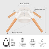 White Christmas Tree Stand Metal Xmas Tree Base Holder Stand for 10ft Real Tree Christmas Tree Decorations Fits Up to 4.9" Xmas Tree Trunks Tree Nest