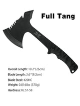 JXE JXO Throwing Axe Sets, Overall 10.2in 6Pack Throwing Tomahawk, Full Tang 420HC Stainless Steel, Design for Hawks Throwing Recreation and Competition JXE JXO