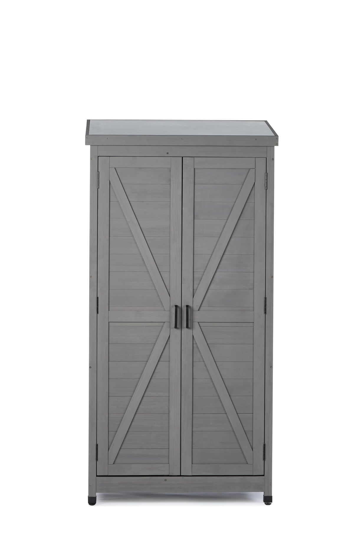 Benicabaly 68-Inch Outdoor Storage Cabinet with Metal Top, Garden and Patio Organization Benicabaly