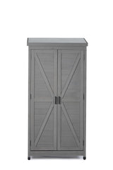 Benicabaly 68-Inch Outdoor Storage Cabinet with Metal Top, Garden and Patio Organization Benicabaly