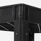 Service Cart 2-Shelf, 500 lbs Capacity, Storage Handle, for Warehouse/Garage/Cleaning/Manufacturing, 45"X25" PioneerWorks