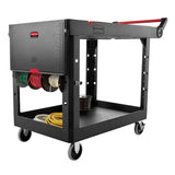 Rubbermaid Commercial Products Heavy Duty Adaptable Utility Cart, Black, Medium, 51H x 36W, Service Cart Rubbermaid Commercial Products