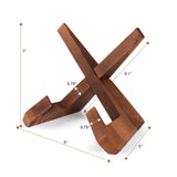 SAMEBUTECO Cookbook Stand, Recipe Book Holder for Kitchen Counter Solid Wood Cookbook Holder Set,Multifunctional Display Stand Rustic Brown-2 Pieces SAMEBUTECO