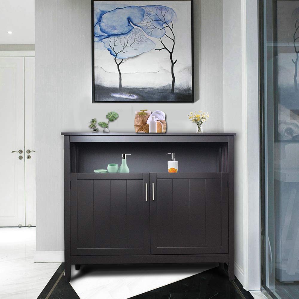 RASOO Buffet Cabinet with Storage Kitchen Dining Room Sideboard Buffet Storage Cabinet Buffet Server Cupboard Cabinet Console Table with 2 Doors and Adjustable Shelf RASOO