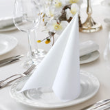 LEKOCH 50 Pcs Premium Large Disposable White Formal Napkins Airlaid Dinner Napkins Linen Feel White Wedding Napkins 16" x 16" Lekoch