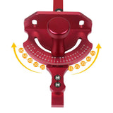 Universal Table Saw Miter Gauge with Fixed Angle Gear Shifting Hole, High Accuracy Miter Saw Protractor Aluminium Push Handle T Track Angle Ruler WoodArtSupply