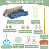 ACRNIGHEET 6PCS Seashell Macrame Keychain Kit for Beginners DIY Boho Macrame Making Kit for Adults Colorful Keychain Macrame Starter Kit for Keys Bags Charms Ocean Macrame Keychain Kit with Video ACRNIGHEET