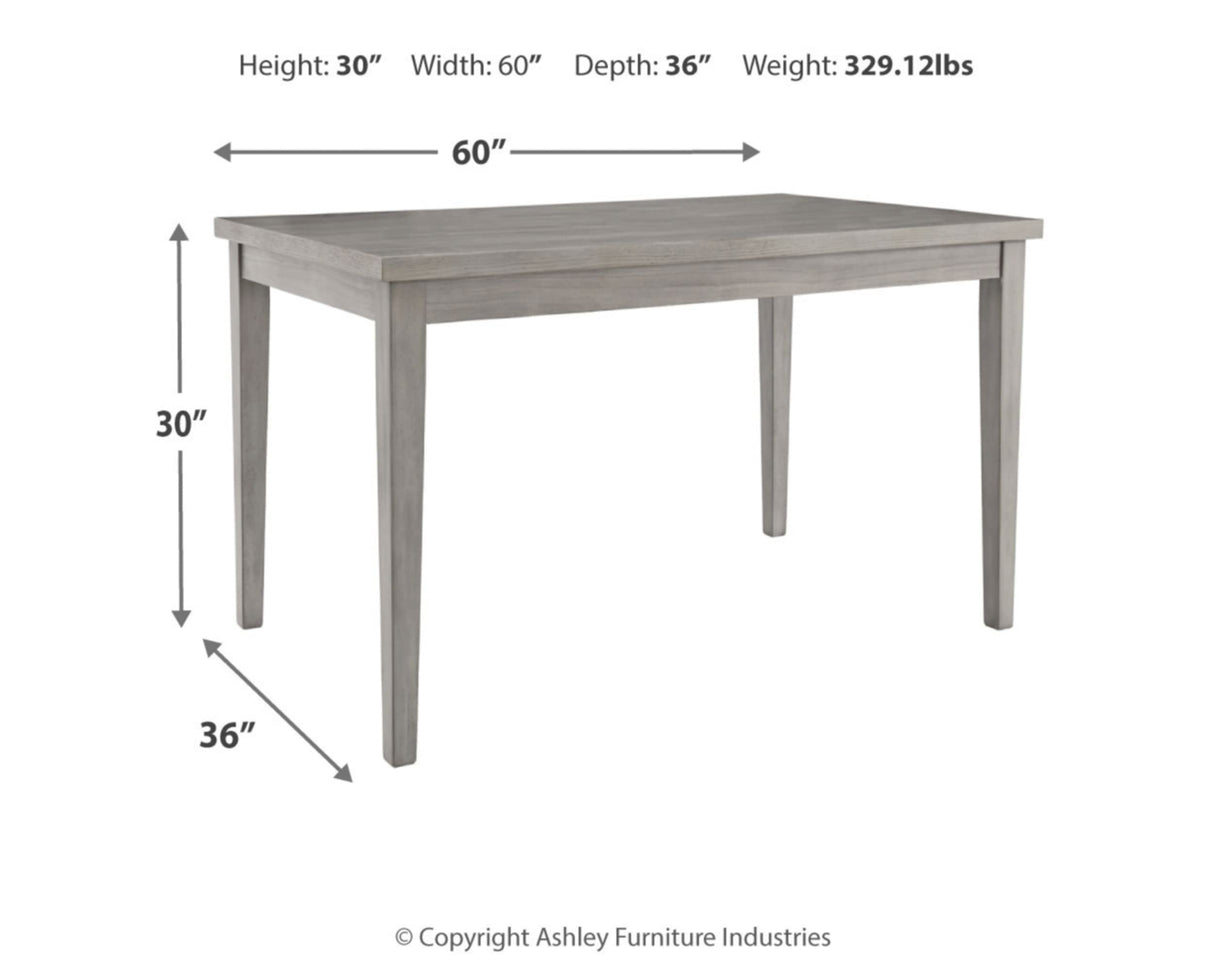 Signature Design by Ashley Parellen Modern Farmhouse Rectangular Dining Room Table, Gray Signature Design by Ashley