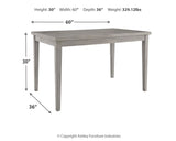 Signature Design by Ashley Parellen Modern Farmhouse Rectangular Dining Room Table, Gray Signature Design by Ashley
