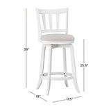 HILLSDALE Presque ISLE Wood Counter Height Swivel Stool White Hillsdale
