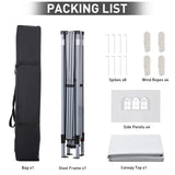 GDY 10x10ft Pop-up Paint Tent,Pop Up Canopy Tent with Sidewalls, Instant Shelter Portable Outdoor Canopies with 4 Removable Side Walls, (White GDY