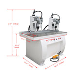 BREVELTION 110V Pneumatic Hinge Machine Woodworking Hinge Drilling Machine for Drilling Processing of Cabinets Wardrobes 48-6 Combined Drill 1.5KW*2 Double Station BREVELTION