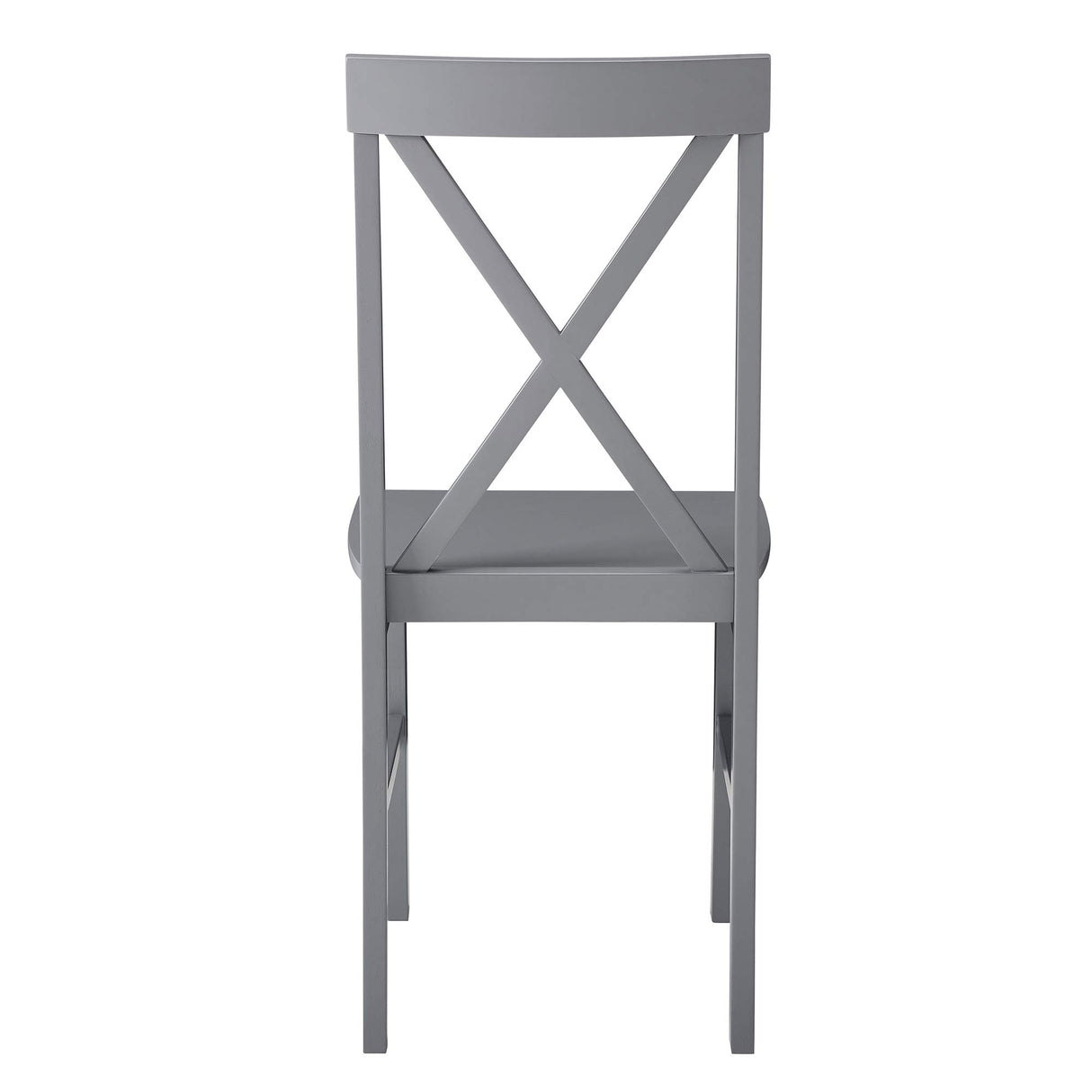 Walker Edison 4 Person Modern Farmhouse Wood Small Dining Table Dining Room Kitchen Table Set Dining 4 X Chairs Set, 48 Inch, White and Grey Walker Edison