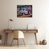 Paint by Numbers Kit for Adults Beginner, Truck with American Flag Adult Paint by Number Kits, Car Painting by Numbers for Adults, Canvas Painting by Number for Home Decor, 16 x20 Inch HULDFRDA