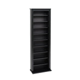 Prepac Narrow Cabinet Media Storage, Slim Barrister Tower, Black Prepac