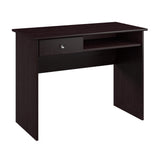 Bush Furniture Cabot Small Writing Desk with Drawer and Shelf, Compact Work Table for Home Office or Living Room, 40W, Espresso Oak Bush Business Furniture