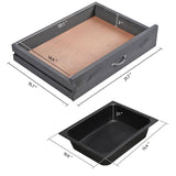 Yaheetech Outdoor Potting Bench Table Potters Benches Garden Workstation for Horticulture with Drawer/Adjustable Shelf Rack/Removable Sink/Hooks/Pads, Gray Yaheetech