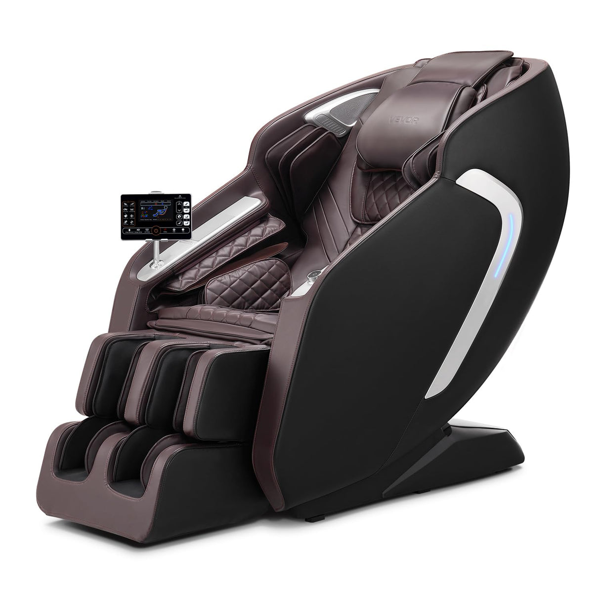 VEVOR Massage Chair, 4D Full Body Zero Gravity Recliner with SL Track, Yoga Stretch, AI Voice Control, Heat, Foot Roller, Retractable Pedal, 36 Airbags, LCD, Armrest Controls, Rolling Base VEVOR