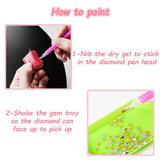 Akutoer Cute Anime 5D Diamond Drawing Kits, Gem Arts & Crafts Supplies with Frames, Cartoon Painting with Diamond, DIY Paint Supplies for Kid(Kitty) Akutoer