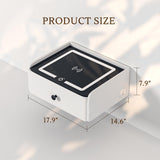 HOMEMORE Floating Nightstand with Charging Station Bedside Table LED Smart Bedside Table Wall Mounted Nightstand White HOMEMORE