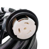 Parkworld RV 50A Shore Power Extension Cord Adapter, 50amp Camper Plug 14-50P to SS2-50R Marine Twist Lock Receptacle (75FT) Parkworld