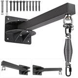 SELEWARE 18" Long Wall Mount Heavy Bag Hanger Heavy Duty Punching Bag Hanger with Spring Adjustable Boxing Bag Bracket for Home Gym Indoor Outdoor Boxing, Muay Thai and MMA Training SELEWARE