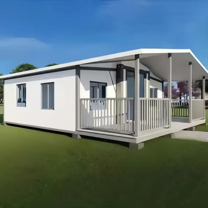 20Ft 30Ft 40Ft Light Steel Prefab Expandable Container House Portable Mobile Home Portable House to Live in with Terrace - WoodArtSupply