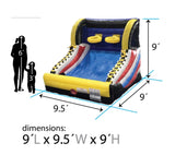 Pogo Bounce House Basketball Hoop Inflatable for Adults and Kids, Mini Hoop Arcade Style Game for Poolside & Outdoor Party, Backyard Toys, (2) Hoops, (2) Balls, Blower, and Stakes, 9' L x 10' W x 8' H Pogo Bounce House