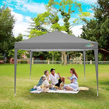 COBIZI 10x10 Pop Up Canopy Tent with 4 Sidewalls Party Tents for Parties Weddings Backyard Waterproof Commercial Instant Outdoor Events Tent with Stakes, Ropes（10 x 10 ft Gray COBIZI