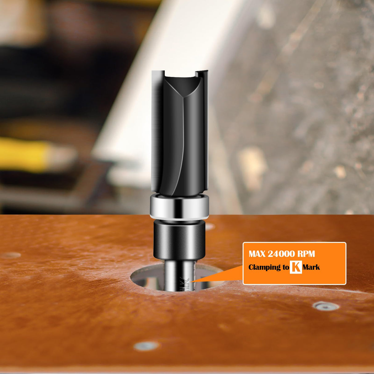 Pattern Flush Trim Router Bit Set, LANGSKIP'S 4PCS 1/4 Inch Shank Top Bearing Flush Trim Router Bit, Carbide Template Router Bits 1/2”, 3/4”, 1”, 1-1/2'' with Updated YG6X Carbide, Durable for DIY LANGSKIP'S