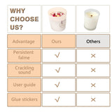 50pcs Natural Wooden Candle Wicks Kit - 5.1 X 0.5 Inch, Crackling Wicks with Stand for DIY Candle Making Craft Phinicco