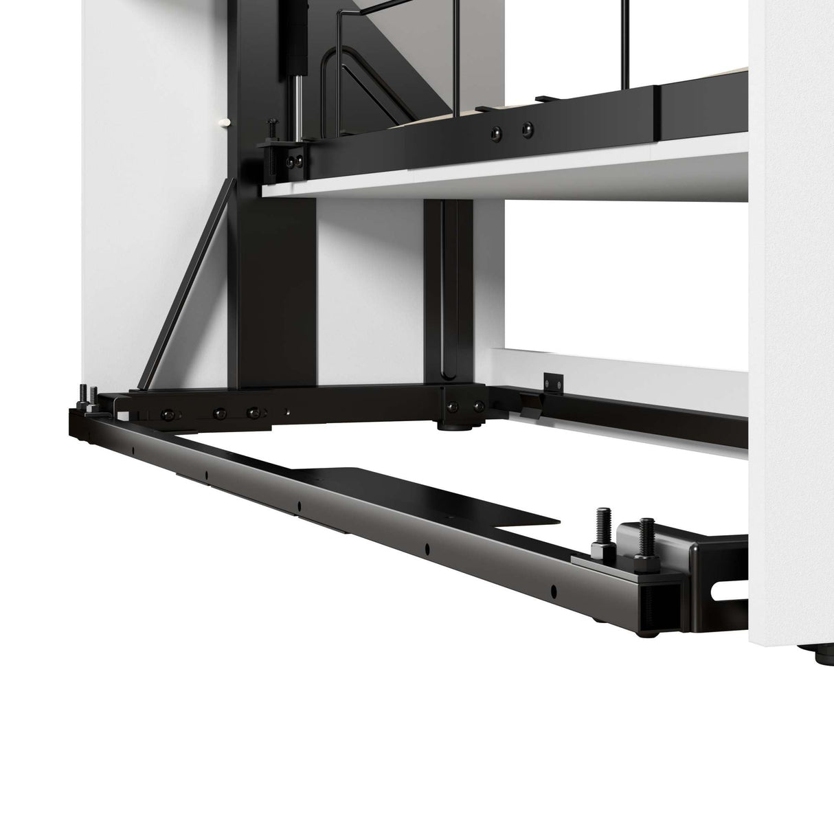 Bestar Claremont Queen Murphy Bed with Closet Organizer (85W) in White, Space-Saving Sleeping Arrangement for Multipurpose Room Bestar