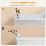 CubiCubi Vanity Desk with 2 Drawers, 40 Inch Computer Home Office Desk, Modern Makeup Dressing Desk, Study Work Table, White CubiCubi