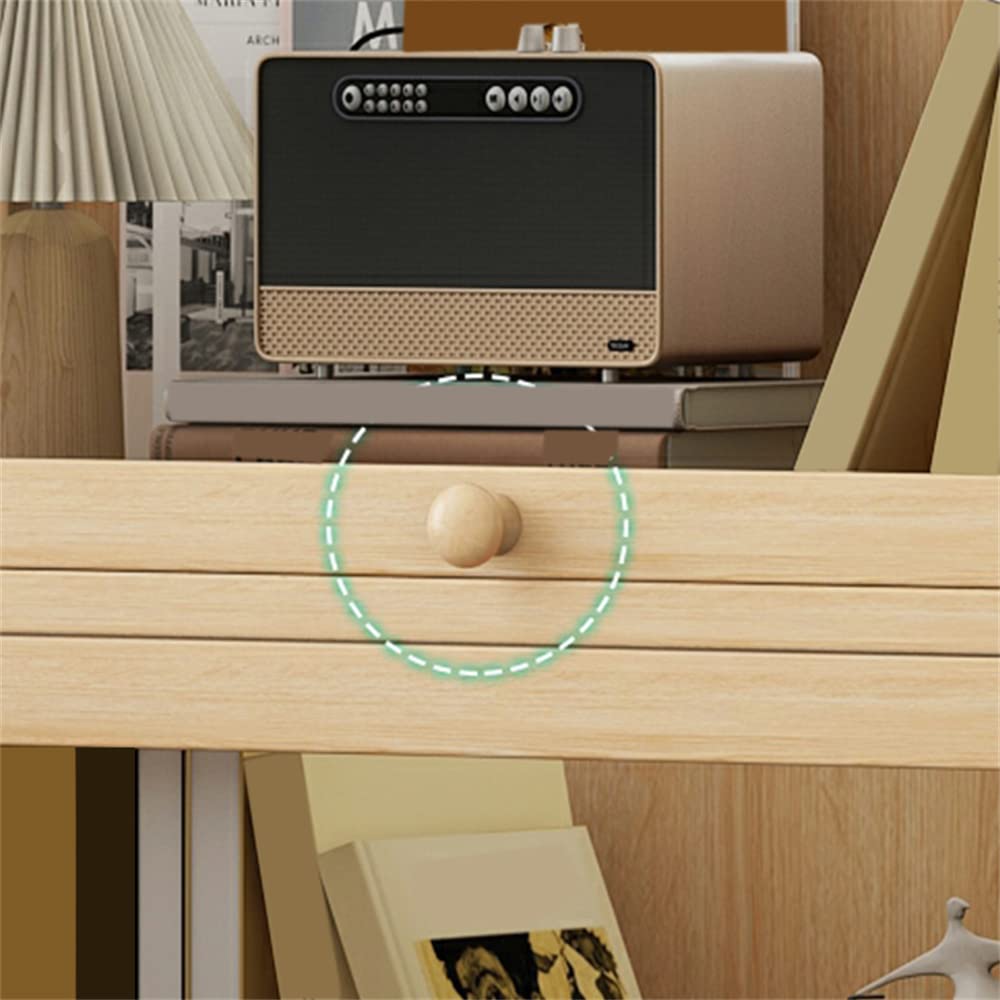 Contemporary Solid Wood Bookcase with Transparent Acrylic Doors for Stylish Storage LITFAD