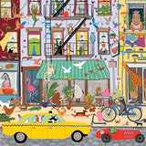 Mudpuppy's Critter City 500 Piece Family Puzzle, Bold Illustrations of Your Favorite City Animals, Provides Hours of Puzzling Fun, Perfect for Ages 8+, Puzzle Image Insert Included Mudpuppy